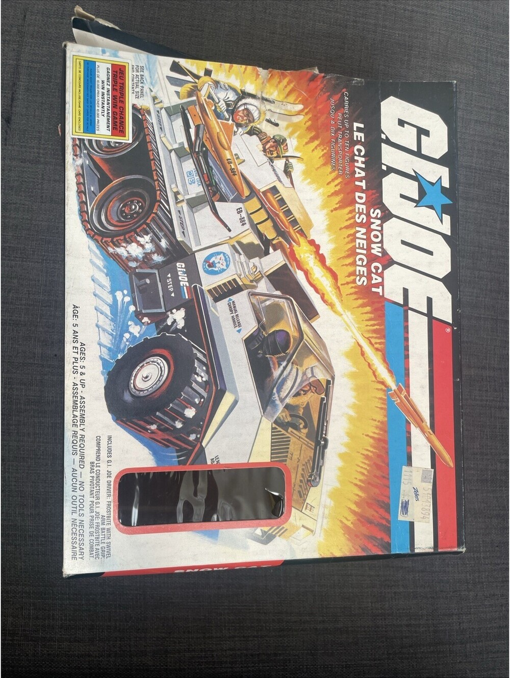 1985 GI Joe Snow Cat Vehicle BOX ONLY EMPTY